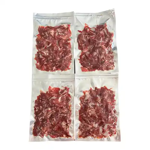4 sobres de 250g de virutas de jamón de cebo ibérico (en total 1kg)