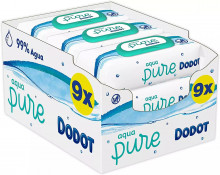 Pack 432 Toallitas Dodot Aqua Pure para Bebé, 99% Agua