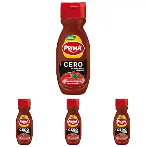 4x Ketchup Prima sin azúcares ni gluten