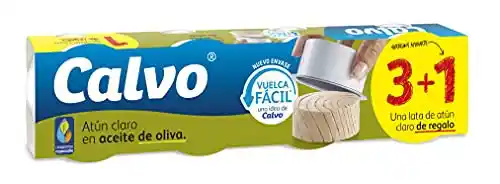 4x Latas Calvo Atún Claro en Aceite de Oliva 260g