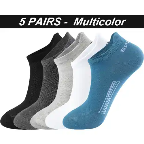 5 pares de calcetines tobilleros (varios colores a elegir) por 3,89€ + ENVIO GRATIS SOLO HOY