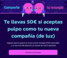50€ GRATIS en tu factura de luz con Octopus (sin permanencia, energía verde y buenos precios)
