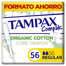 56 Tampones Tampax Cotton Protection Regular Con Aplicador