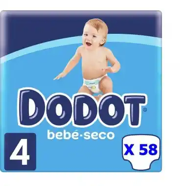 58 Pañales Dodot Bebé Seco Talla 4 (0,20€ pañal) + ENVIO GRATIS