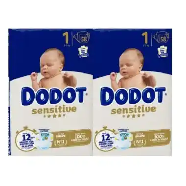 58 Pañales Dodot Sensitive Talla 1