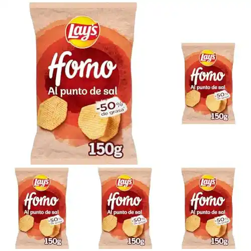 5x Lay'S al Horno Al Punto de Sal 150g