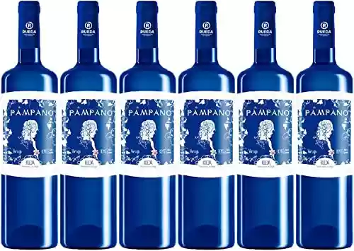 6 Botellas de 750 ml de Vino Blanco Semi Dulce D.O. Rueda - Pampano