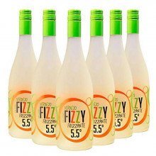 6 botellas de vino espumoso Fizzy Frizzante Verdejo