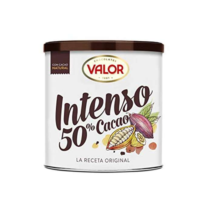 6 botes Chocolates Valor Cacao Natural Intenso 50% G