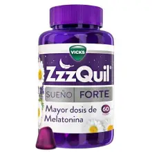 60 Gummies Melatonina Dormir ZzzQuil Forte