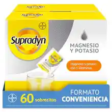 60 sobres de Supradyn Magnesio y Potasio, complemento alimenticio