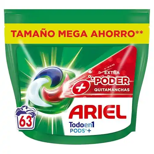 63 Cápsulas Lavadora Ariel Pods+ Allin One