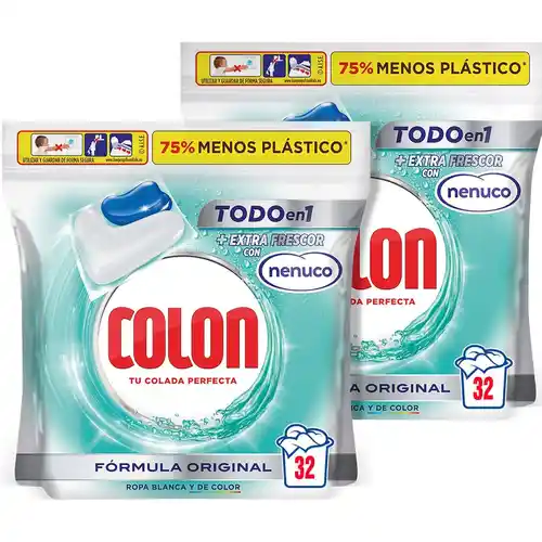 64 cápsulas Colon Nenuco Detergente para la lavadora