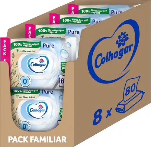 640x toallitas húmedas desechables Colhogar Pure Moist