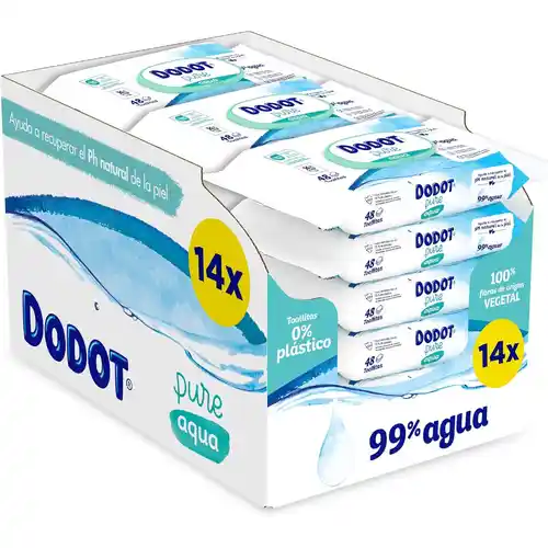 672 Toallitas Dodot Pure Aqua para Bebé 99% Agua