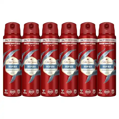 6x Desodorantes Old Spice Deep Sea Spray 150ml