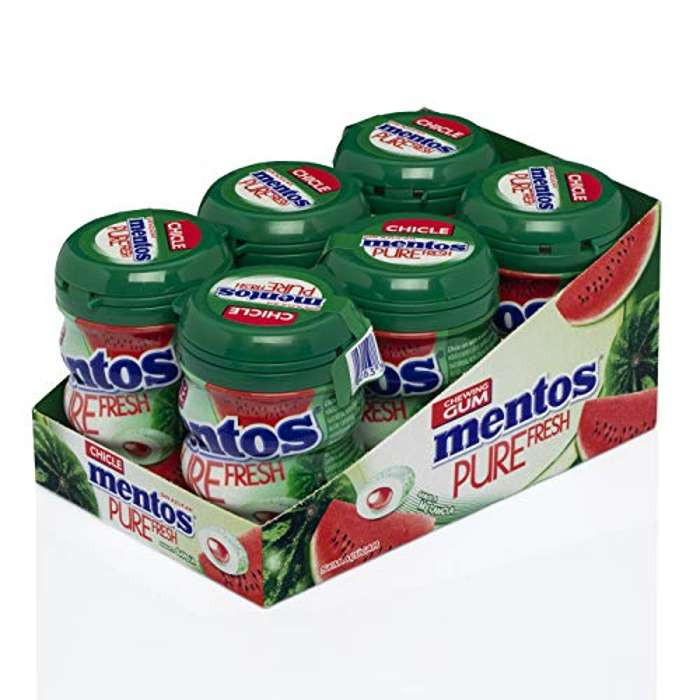 6x Mentos chicles sandía sin azúcar