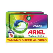76 Cápsulas Detergente Ariel Pods Todo En 1 Color