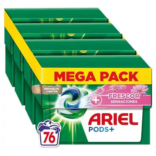76 Cápsulas Detergente Líquido Lavadora Ariel All-in-One