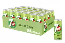 7Up Free Refresco De Lima Limón sin azúcar - Pack de 24 x 330ml