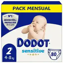 80x Pañales Dodot Sensitive Talla 2 (4-8 kg)