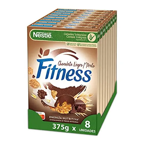 8x paquetes de Cereales Nestlé Fitness Chocolate Negro 375g