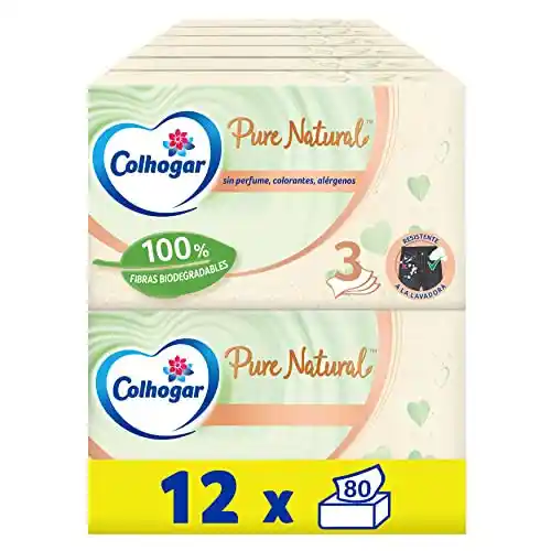 960 pañuelos Colhogar Pure Natural (12x80)