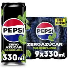 9x Latas Pepsi Zero Lima 33cl