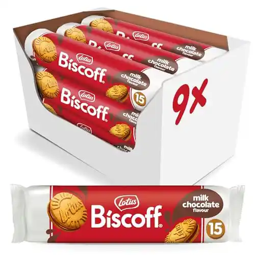 9x Lotus Biscoff Galletas Rellenas de Chocolate 150g