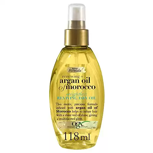 Aceite de argán de Marruecos OGX Weightless Reviving Dry Hair Oil Mist 118 ml para pelo seco y dañado