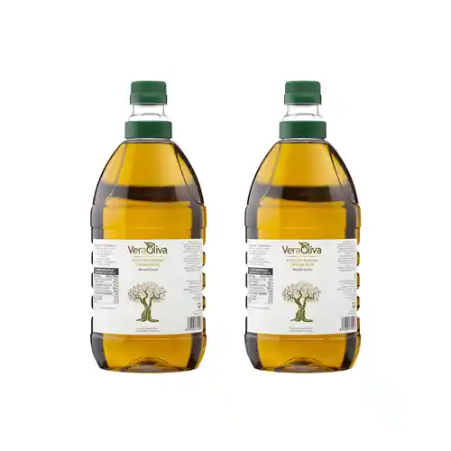 Aceite de Oliva Virgen Extra VeraOliva - Pack 2 garrafas de 2 litros (3.23€/L)