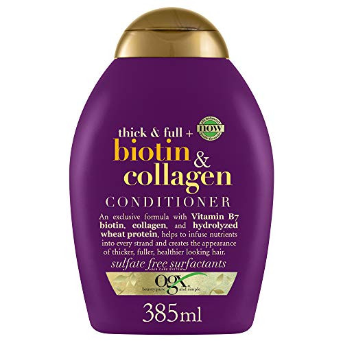 Acondicionador sin Sulfatos para el Crecimiento del Pelo, Biotina y Colágeno, OGX 385 ml