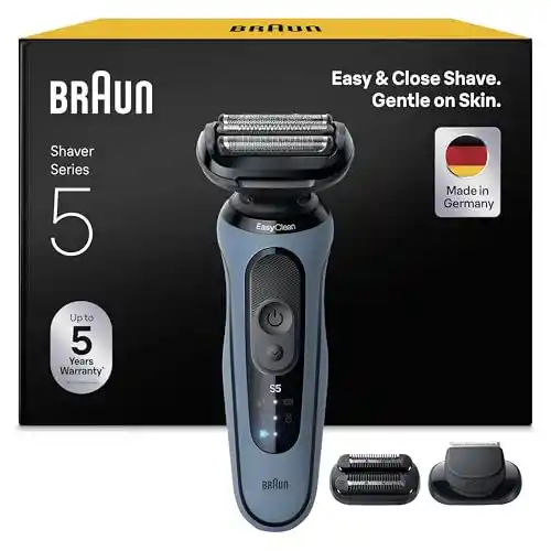 Afeitadora Braun Series 5 para hombre + 2 accesorios.