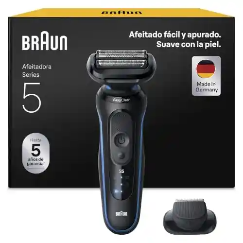 Afeitadora eléctrica Braun Series 5 52-B1200SI para hombre con 3 láminas Flex