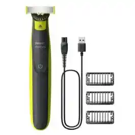 Afeitadora Philips OneBlade 360 Cara QP2724/23 con tecnología 360 y 3 peines guía