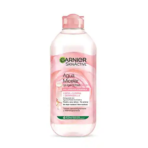 Pack 3x400ml Agua Micelar con Agua de Rosas para Piel Apagada y Sensible GARNIER Skin Active