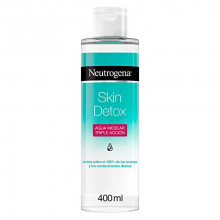 Agua Micelar Neutrogena Skin Detox Triple Acción con Ácido Glicólico, 400 ml