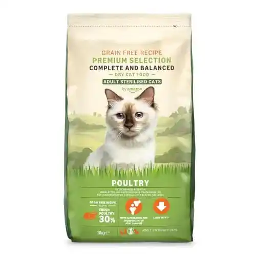 Alimento seco para gatos Amazon con pollo fresco (3 kg)