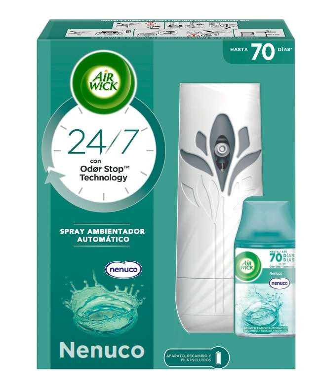 Ambientador automático frescor Nenuco aparato + recambio 250 ml + 1 pila