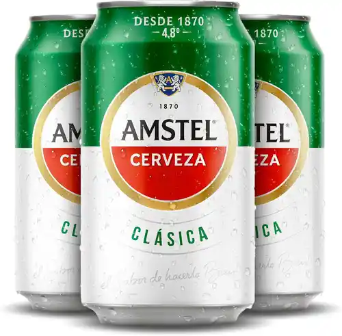 Amstel Clásica Cerveza Lager, Pack 72 Latas x 33 cl