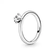 Anillo de corazón transparente para mujer Pandora