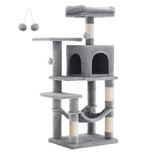 Árbol rascador 112cm con hamaca y cueva (SOYDEES03)