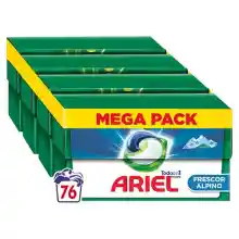 ARIEL PODS Todo en 1 Detergente Lavadora Liquido en Capsulas, 76 Lavados (4x19)