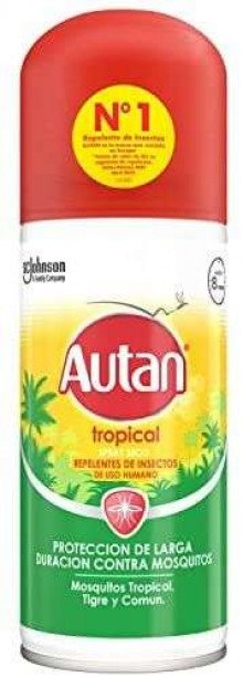 Autan Tropical Repelente en Spray - Protege de mosquitos (comunes, tropicales y tigre) e insectos