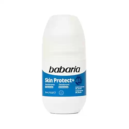 Babaria - Desodorante rollon Skin Protect+ - 0% alcohol - Antitranspirante - 200ml