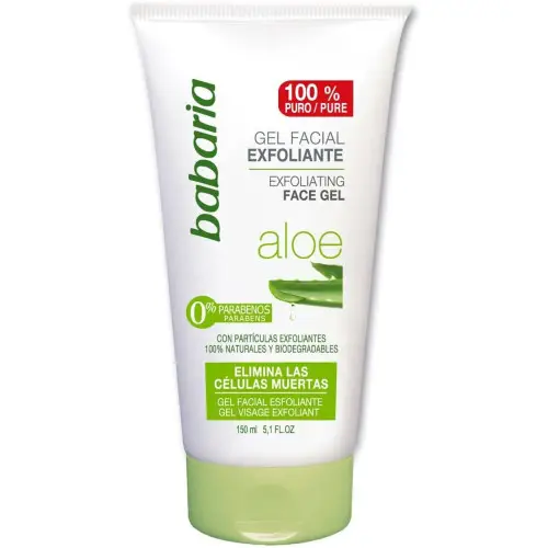 Babaria Gel Facial Exfoliante Aloe Vera 150 ml sólo 3,6€ + ENVIO GRATIS HOY