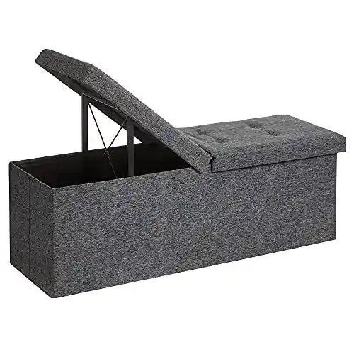 Banco de almacenaje SONGMICS plegable con tapa abatible (110 cm)