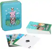Baraja de cartas Paladone Minecraft con caja metálica
