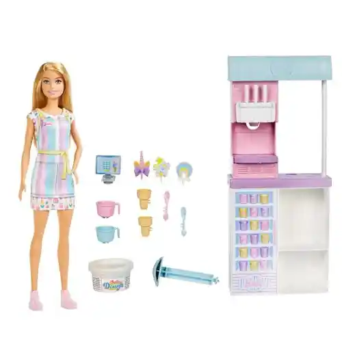 Barbie Juego de Heladería con Muñeca