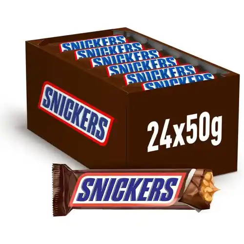 Barritas Snickers de chocolate 50g Pack 24uds